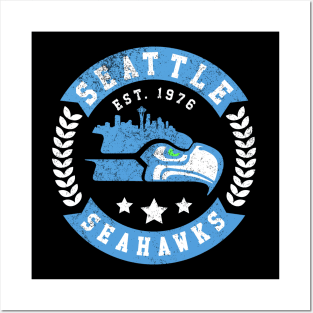 Seattle City Football Seattle Seahawks Football Fan Posters and Art